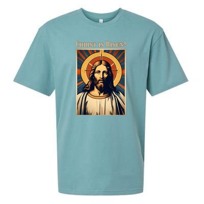 Christian Easter Jesus Christ Is Risen Sueded Cloud Jersey T-Shirt