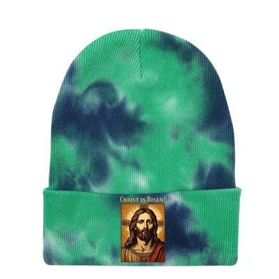 Christian Easter Jesus Christ Is Risen Tie Dye 12in Knit Beanie