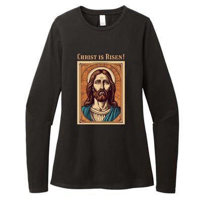 Christian Easter Jesus Christ Is Risen Womens CVC Long Sleeve Shirt