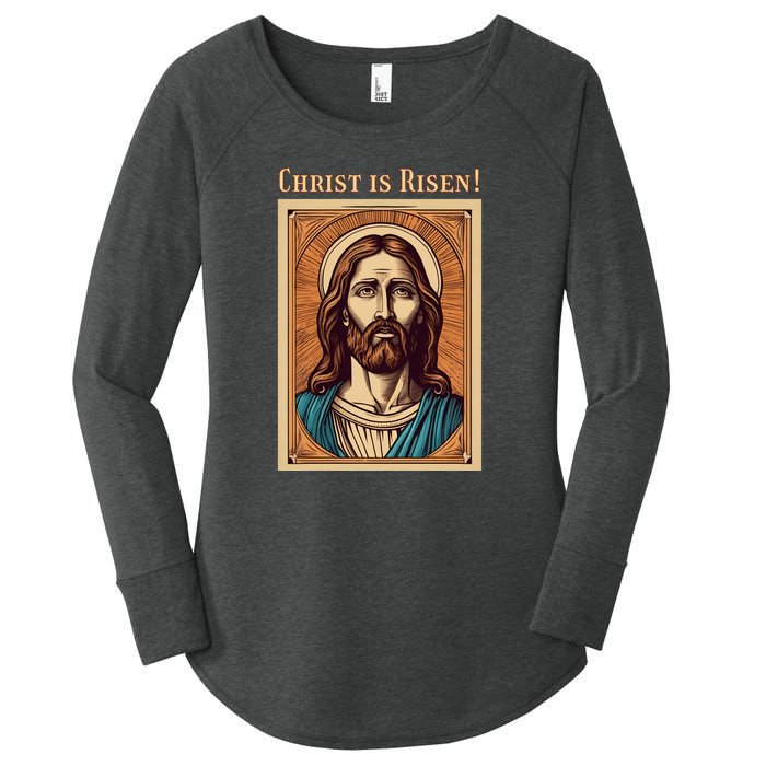 Christian Easter Jesus Christ Is Risen Women's Perfect Tri Tunic Long Sleeve Shirt