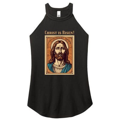 Christian Easter Jesus Christ Is Risen Women's Perfect Tri Rocker Tank