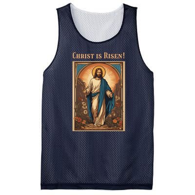 Christian Easter Jesus Christ Is Risen Mesh Reversible Basketball Jersey Tank