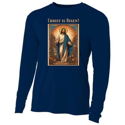 Christian Easter Jesus Christ Is Risen Cooling Performance Long Sleeve Crew