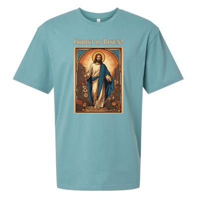 Christian Easter Jesus Christ Is Risen Sueded Cloud Jersey T-Shirt