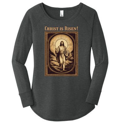 Christian Easter Jesus Christ Is Risen Women's Perfect Tri Tunic Long Sleeve Shirt