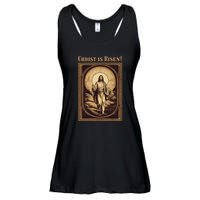 Christian Easter Jesus Christ Is Risen Ladies Essential Flowy Tank