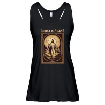 Christian Easter Jesus Christ Is Risen Ladies Essential Flowy Tank