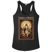 Christian Easter Jesus Christ Is Risen Ladies PosiCharge Competitor Racerback Tank