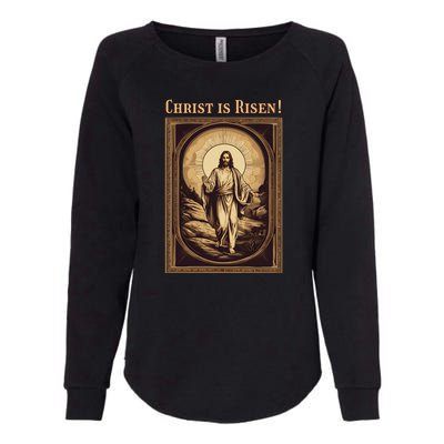 Christian Easter Jesus Christ Is Risen Womens California Wash Sweatshirt