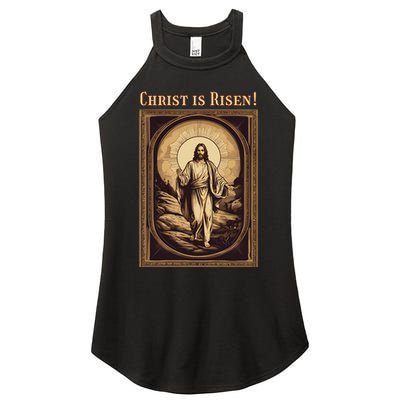 Christian Easter Jesus Christ Is Risen Women's Perfect Tri Rocker Tank