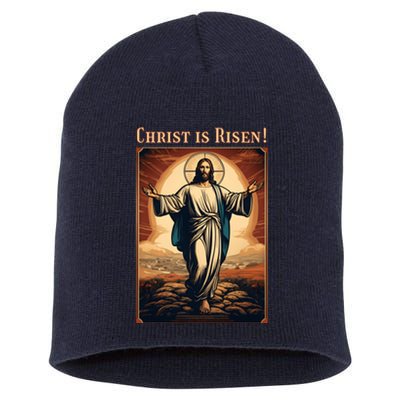 Christian Easter Jesus Christ Is Risen Short Acrylic Beanie