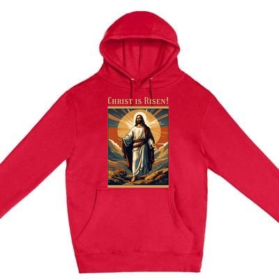 Christian Easter Jesus Christ Is Risen Premium Pullover Hoodie