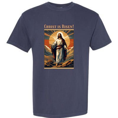 Christian Easter Jesus Christ Is Risen Garment-Dyed Heavyweight T-Shirt