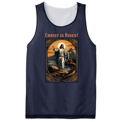 Christian Easter Jesus Christ Is Risen Mesh Reversible Basketball Jersey Tank