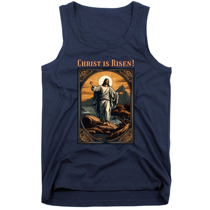 Christian Easter Jesus Christ Is Risen Tank Top