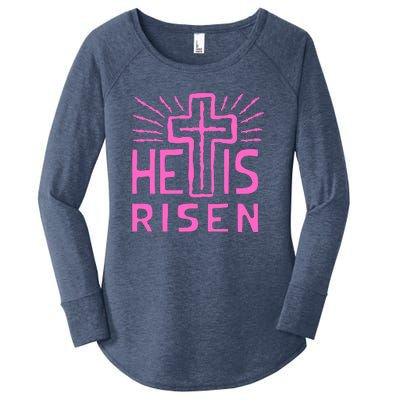 Christian Easter Jesus Christ Is Risen Women's Perfect Tri Tunic Long Sleeve Shirt