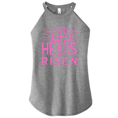 Christian Easter Jesus Christ Is Risen Women's Perfect Tri Rocker Tank