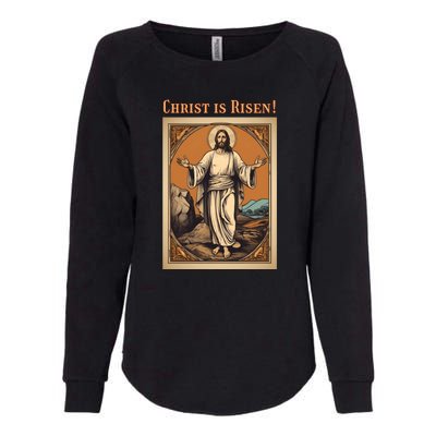 Christian Easter Jesus Christ Is Risen Womens California Wash Sweatshirt