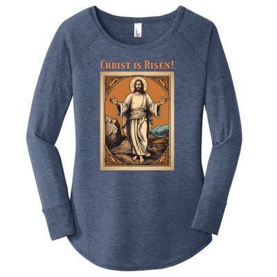 Christian Easter Jesus Christ Is Risen Women's Perfect Tri Tunic Long Sleeve Shirt