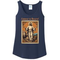 Christian Easter Jesus Christ Is Risen Ladies Essential Tank