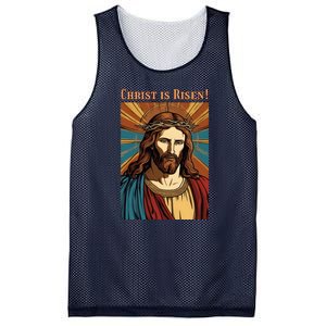 Christian Easter Jesus Christ Is Risen Mesh Reversible Basketball Jersey Tank