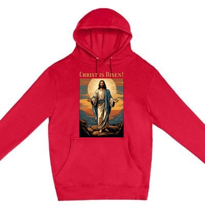 Christian Easter Jesus Christ Is Risen Premium Pullover Hoodie