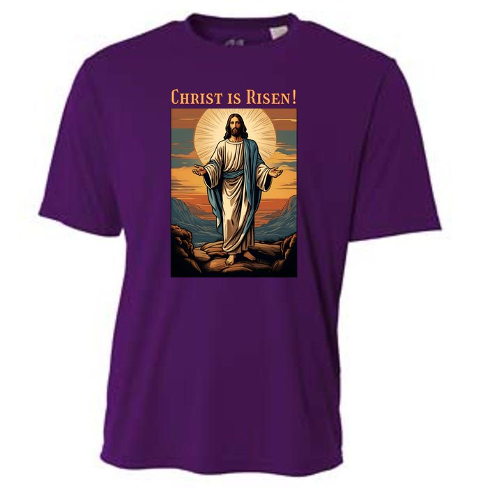 Christian Easter Jesus Christ Is Risen Cooling Performance Crew T-Shirt