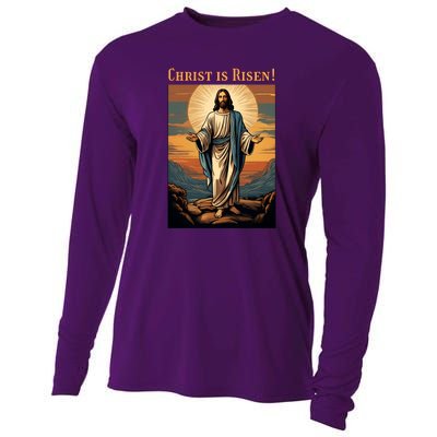 Christian Easter Jesus Christ Is Risen Cooling Performance Long Sleeve Crew