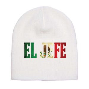 Cool EL JEFE Mexican Mexican Flag For Short Acrylic Beanie