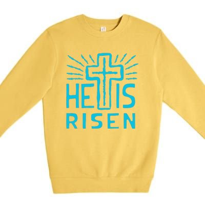 Christian Easter Jesus Christ Is Risen Premium Crewneck Sweatshirt