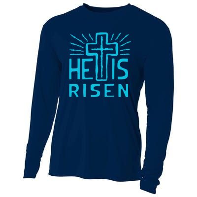 Christian Easter Jesus Christ Is Risen Cooling Performance Long Sleeve Crew