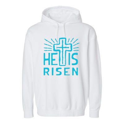 Christian Easter Jesus Christ Is Risen Garment-Dyed Fleece Hoodie