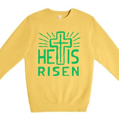 Christian Easter Jesus Christ Is Risen Premium Crewneck Sweatshirt