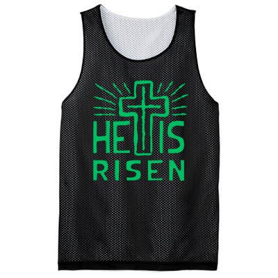 Christian Easter Jesus Christ Is Risen Mesh Reversible Basketball Jersey Tank