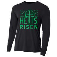 Christian Easter Jesus Christ Is Risen Cooling Performance Long Sleeve Crew