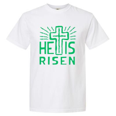 Christian Easter Jesus Christ Is Risen Garment-Dyed Heavyweight T-Shirt