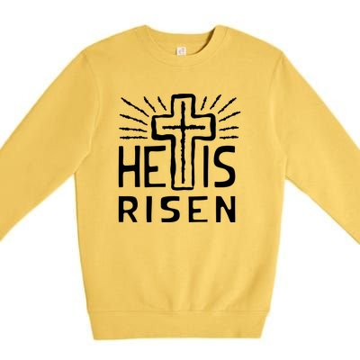 Christian Easter Jesus Christ Is Risen Premium Crewneck Sweatshirt