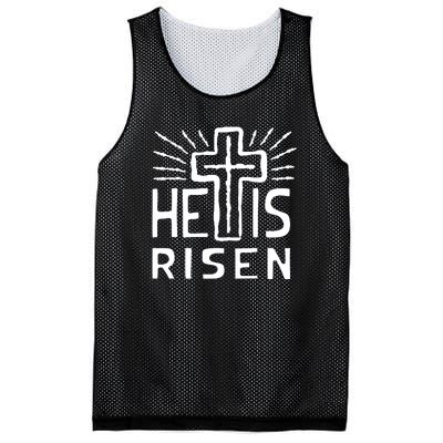 Christian Easter Jesus Christ Is Risen Mesh Reversible Basketball Jersey Tank