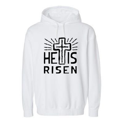 Christian Easter Jesus Christ Is Risen Garment-Dyed Fleece Hoodie