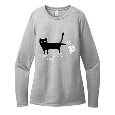 Cat Election Kamala Harris Tim Waltz Womens CVC Long Sleeve Shirt