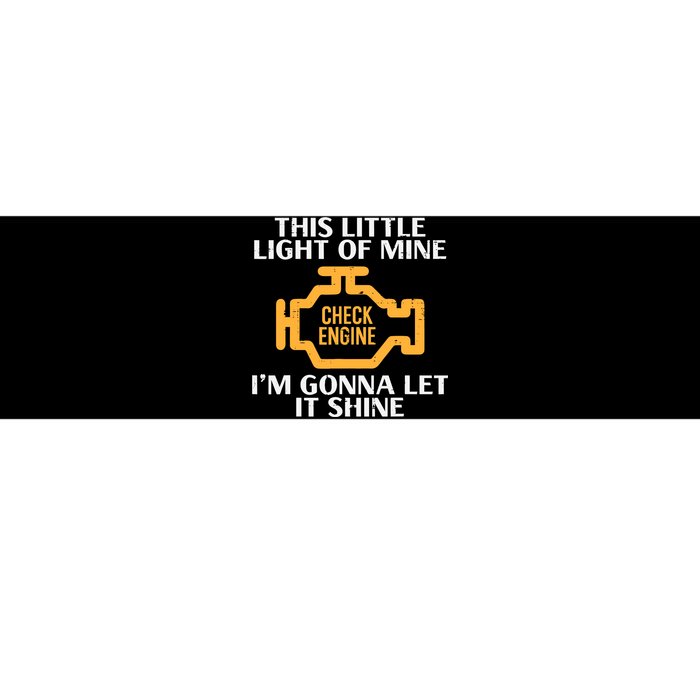 Check Engine Light Shine Funny Car Auto Mechanic Garage Bumper Sticker