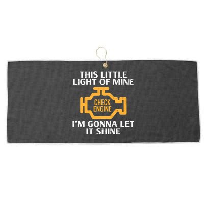 Check Engine Light Shine Funny Car Auto Mechanic Garage Large Microfiber Waffle Golf Towel