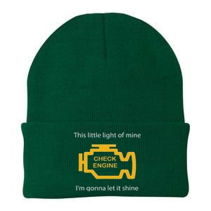 Check Engine Light This Little Light Of Mine Knit Cap Winter Beanie