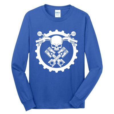 Check Engine Light Funny Mechanic Workshop Motorcycle Repair Gift Tall Long Sleeve T-Shirt