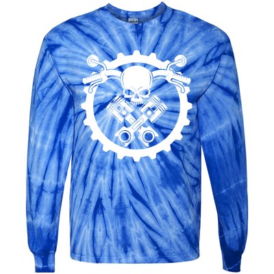 Check Engine Light Funny Mechanic Workshop Motorcycle Repair Gift Tie-Dye Long Sleeve Shirt