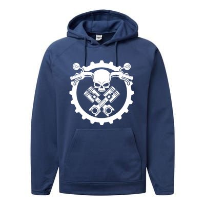 Check Engine Light Funny Mechanic Workshop Motorcycle Repair Gift Performance Fleece Hoodie