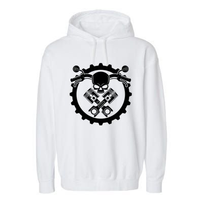 Check Engine Light Funny Mechanic Workshop Motorcycle Repair Gift Garment-Dyed Fleece Hoodie