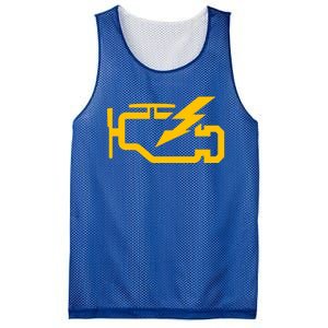 Check Engine Light Funny Automotive Mechanic Funny Gift Mesh Reversible Basketball Jersey Tank