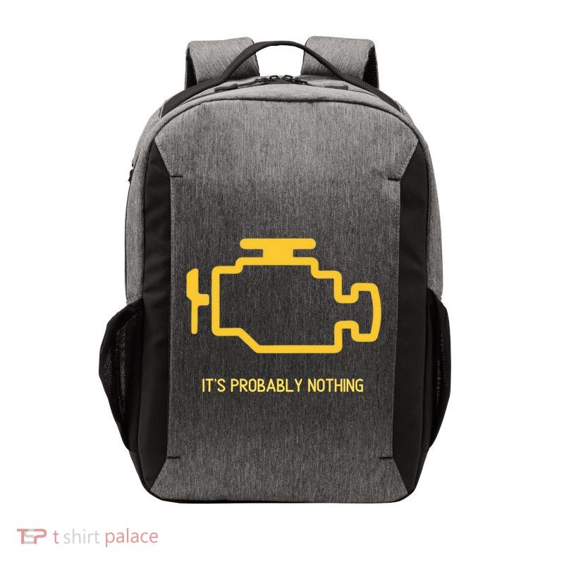 Check Engine Light Meme Meaningful Gift Vector Backpack