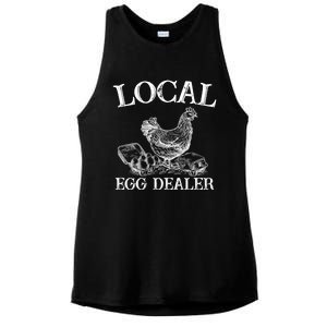 Chicken Egg Lover Gift Support Your Local Egg Dealer Farmer Ladies PosiCharge Tri-Blend Wicking Tank